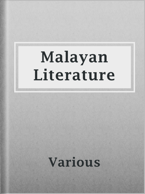 Title details for Malayan Literature by Various - Available